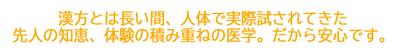 安心の漢方